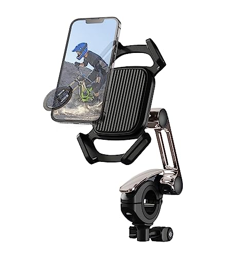 ZenCT Fahrrad-Handyhalterung, universelle Handyhalterung für Fahrräder mit Stoßdämpfung, mit Kamerahalterung kompatibel mit GoPro und Befestigung für Nachtlicht von ZenCT
