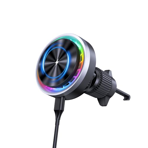 ZenGoose für MagSafe Autohalterung Ladegerät, 15W Handyhalterung Auto mit Ladefunktion für iPhone 15 Pro Max/14/13/12 Serie, Ladegerät mit Kühllüfter (Schwarz2) von ZenGoose