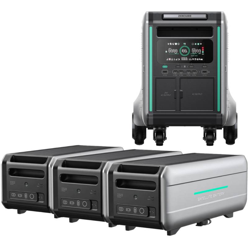 1x Zendure Powerstation SuperBase V6400 + 3x Satellitenbatterie 25,6 kWh mit 0% MwSt nach §12 Abs. 3 UstG von Zendure