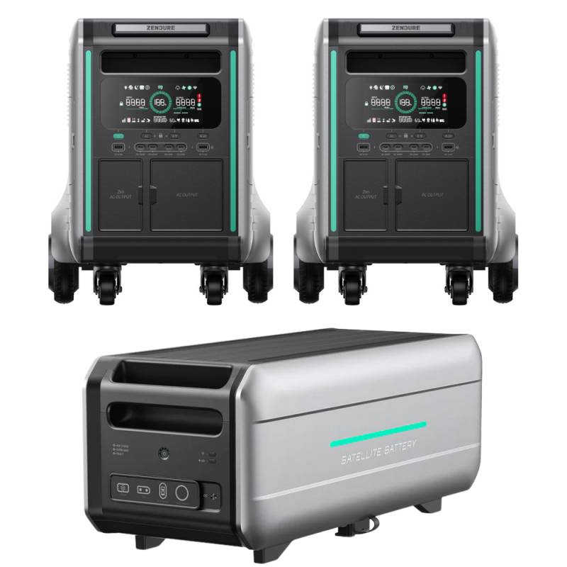 2x Zendure Powerstation SuperBase V6400 + 1x Satellitenbatterie 19,4 kWh mit 0% MwSt nach §12 Abs. 3 UstG von Zendure