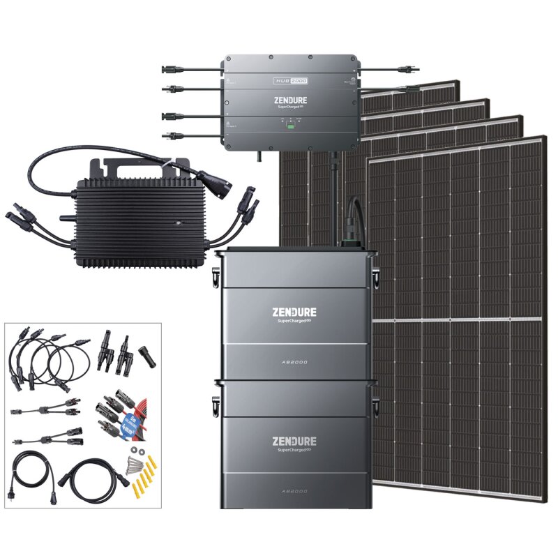 Balkonkraftwerk 1700W inkl. 3840Wh Speicher mit 0% MwSt nach §12 Abs. 3 UstG Balkonkraftwerk 1700W inkl. 3840Wh Speicher mit 0% MwSt nach §12 Abs. 3 UstG von Zendure