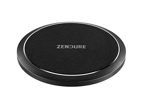 Zendure Q4 Wireless Charger (wiederstandsfähige Aluminiumhülle, Alcantara-Abdeckung, Quick Charge 3.0 mit 10W Schnellladefunktion für iPhone, Samsung und viele mehr), Schwarz von Zendure