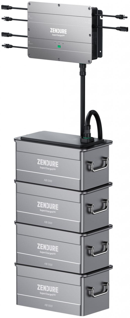 Zendure SolarFlow Set mit 4x Akku 48V / 80Ah / 3.840Wh Speichersystem für Balkonkraftwerke / Mini PV- Anlagen Zendure SolarFlow Set mit 4x Akku 48V / 80Ah / 3.840Wh Speichersystem für Balkonkraftwerke / Mini PV- Anlagen von Zendure