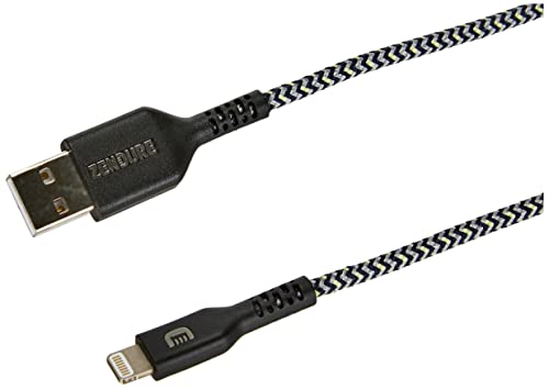 Zendure SuperCord Nylon Lightning Kabel (200 cm iPhone Ladekabel [Apple MFi Zertifiziert] geeignet für iPhone 11, iPhone XS/XS Max/XR, iPhone 6/6s/7/8, iPad und viele mehr), Schwarz von Zendure