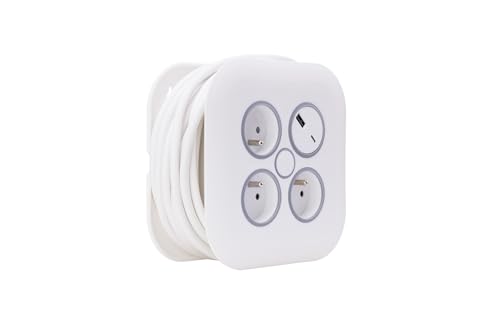 3-Fach + 2X USB-A/C Kabeltrommel - Weiß - Zenitech 3-Fach + 2X USB-A/C Kabeltrommel - Weiß - Zenitech von Zenitech