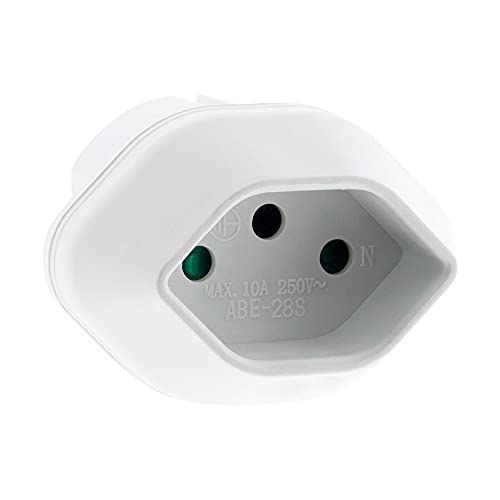 Zenitech - Reiseadapter Schweiz zu Frankreich/EU - Stecker Frankreich/EU auf Steckdose Schweiz - Weiß von Zenitech