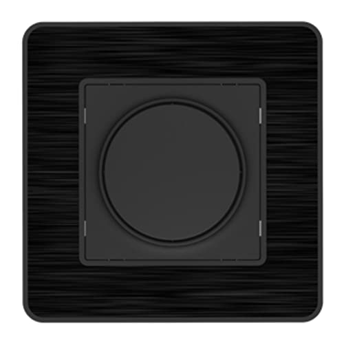 Zenitech – Kompletter Drehdimmer, kompatibel mit 16 A LED – gebürstetes schwarzes Metall – Kouro-Reihe von Zenitech