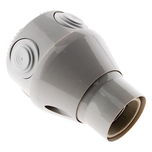 Zenitech - Wasserdichte Schwenkbare Fassung – Sockel E27 – Max. Spannung 250 V – Max. Stromstärke 4 A – Max. Leistung 100 W – Passende Beleuchtung, Winkelverstellbar – CE-Konform – Weiß Zenitech - Wasserdichte Schwenkbare Fassung – Sockel E27 – Max. Spannung 250 V – Max. Stromstärke 4 A – Max. Leistung 100 W – Passende Beleuchtung, Winkelverstellbar – CE-Konform – Weiß von Zenitech