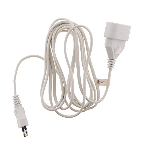 Zenitech Prolongateur ménager 6A HO3VVH2F 2 x 0.75, Blanc 3m, Buchse auf Stecker von Zenitech