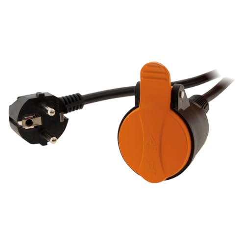 Zenitech - Wasserdichtes Verlängerungskabel 2P+E H07RN-F 3x 1,5mm² 5m mit orangefarbenem Befestigungsclip Zenitech - Wasserdichtes Verlängerungskabel 2P+E H07RN-F 3x 1,5mm² 5m mit orangefarbenem Befestigungsclip von Zenitech