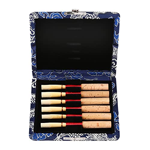 ZenithAur Oboenkoffer, Aufbewahrungsbox aus Seidenstoff aus Holz für 6 Oboen aus Ahorn (Blau) von ZenithAur