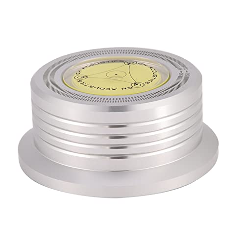 Zenithaur 50Hz Rekordstabilisator, Plattenspieler -Scheibenklemme mit Blasenpegel für LP -Plattenspieler (Silber) von ZenithAur