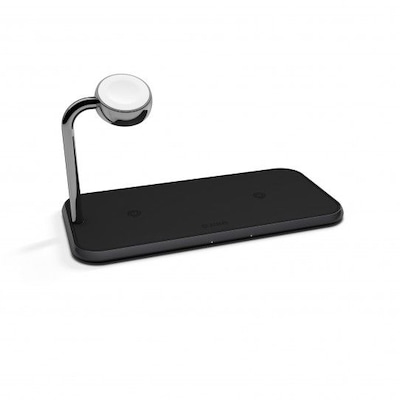 Zens Aluminium Dual Wireless Charger + Watch 10W Qi schwarz ZEDC05B/00 von Zens