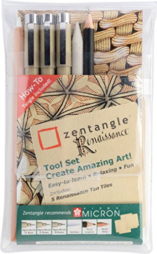 Zentangle 11 Renaissance Malset mit Sakura Pigma Micron Finelinern, Stoffen und Bleistiften von Zentangle
