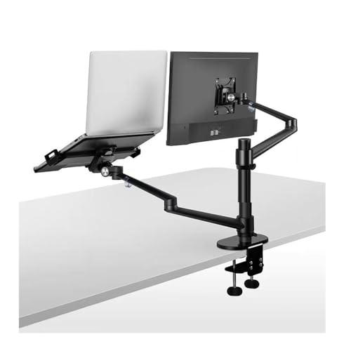 Schreibtisch-Monitorhalterung, 145-180mm dicker Schreibtisch OL-3L-TK Aluminium Multifunktions 10"-17" Ergonomischer Schreibtisch Laptopständer 32" Monitor Desktophalter Computer, Verbessern Sie Ihr von Zephyria