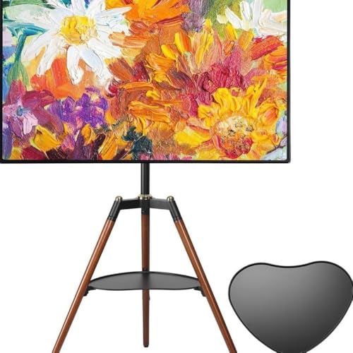 Schreibtisch-Monitorhalterung, 32-65 Zoll LCD-TV-Bodenhalterung, universeller, einfacher Standaufhänger, Wohnzimmer, Schlafzimmer, Kunstgalerie, Verbessern Sie Ihr Desktop-Setup von Zephyria