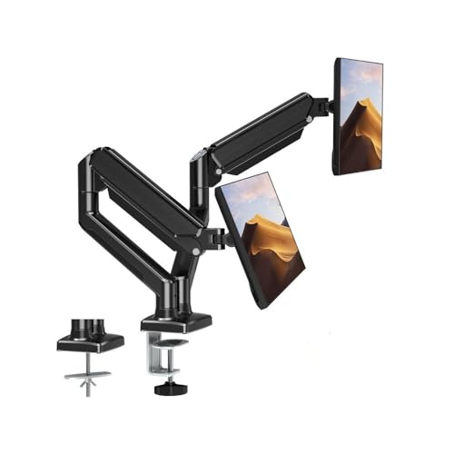 Schreibtisch-Monitorhalterung, Monitorarm-Bildschirm for 2 Bildschirme, Schreibtisch-Tischhalterung, Ständerhalterung mit 2 Armen, for 13-32 Zoll große Displays, 2-8 kg, unterstützt 360° freie Einstel Schreibtisch-Monitorhalterung, Monitorarm-Bildschirm for 2 Bildschirme, Schreibtisch-Tischhalterung, Ständerhalterung mit 2 Armen, for 13-32 Zoll große Displays, 2-8 kg, unterstützt 360° freie Einstel von Zephyria