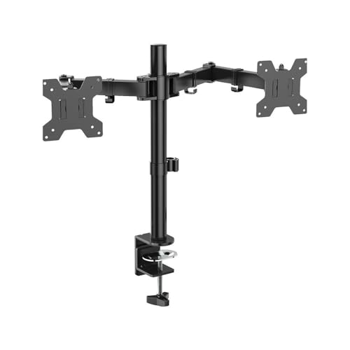 Schreibtisch-Monitorhalterung, Universeller Dual-Monitor-Halterungsständer, einstellbare Höhe und Drehung, Klemmarmständer for perforierte Computerbildschirme, Verbessern Sie Ihr Desktop-Setup Schreibtisch-Monitorhalterung, Universeller Dual-Monitor-Halterungsständer, einstellbare Höhe und Drehung, Klemmarmständer for perforierte Computerbildschirme, Verbessern Sie Ihr Desktop-Setup von Zephyria