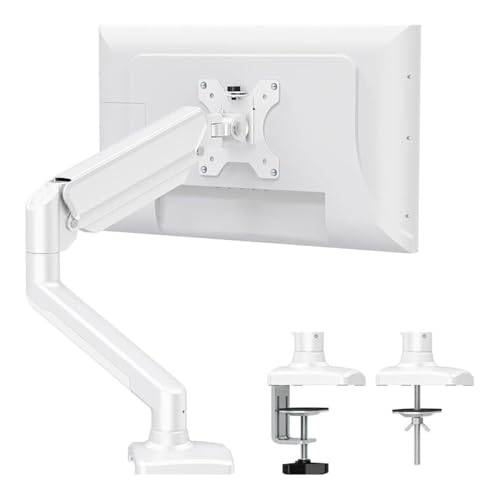 Schreibtisch-Monitorhalterung, Verstellbarer Monitorarmständer mit Tischklemme – Höhe, Neigung und Drehung einstellbar – platzsparende und stabile Halterung for alle Monitore, Verbessern Sie Ihr Desk von Zephyria