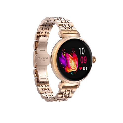 Zephyrion Smartwatch für Damen, 1,04 Zoll AMOLED Full-Touch-Fitnessuhr mit weiblicher Gesundheits-Tracking, Herzfrequenz, IP68 wasserdicht, Schrittzähler, 100+ Sport, Smartwatch für Android iOS Handys von Zephyrion