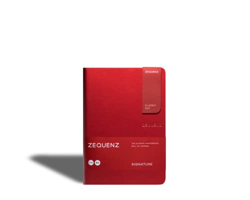 ZEQUENZ Classic 360 Notizbuch mit weichem Einband, weich gebunden, Rot, Medium, 12,7 x 17,8 cm, 200 Blatt/400 Seiten, liniert, liniertes Papier von Zequenz