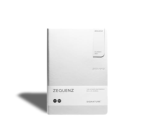 Zequenz Classic 360 Signature Serie, Größe: A5, groß, weiß, blanko, blank, Softcover, Notizbuch, weich gebunden, 14,6 x 21 cm, 140 Blatt, 100g/m², füllerfreundlich, minimalistisch, Büro, Alltag Zequenz Classic 360 Signature Serie, Größe: A5, groß, weiß, blanko, blank, Softcover, Notizbuch, weich gebunden, 14,6 x 21 cm, 140 Blatt, 100g/m², füllerfreundlich, minimalistisch, Büro, Alltag von Zequenz
