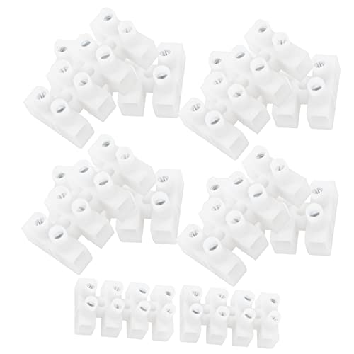 Zerodeko 1 Satz Terminals Isoliert Elektrischer Kabelstecker Terminal-anschlüsse Crimpverbinder Schrauben Streifen Lautsprecher Kabel-schnellverbinder Kfz-kabelverbinder Pp Weiß 10 Stück von Zerodeko