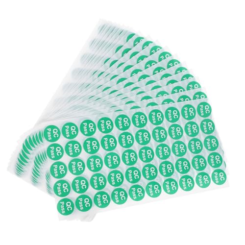 Zerodeko 1000 Stück Qc Hat Etikettenaufkleber Bestanden Abdeckung Rubbeletiketten Aufkleber Farbig Weiße Aufkleberetiketten Klebetiketten Vinyl Mini-aufkleber Prägeetikett Papier Grün Zerodeko 1000 Stück Qc Hat Etikettenaufkleber Bestanden Abdeckung Rubbeletiketten Aufkleber Farbig Weiße Aufkleberetiketten Klebetiketten Vinyl Mini-aufkleber Prägeetikett Papier Grün von Zerodeko
