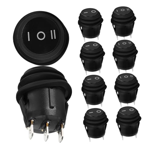 Zerodeko 10Stücke Robuster Wasserdichter Kippschalter Kfz Kippschalter Für Elektronikgeräte Für Autos Und Boote Einfacher Und Moderne von Zerodeko
