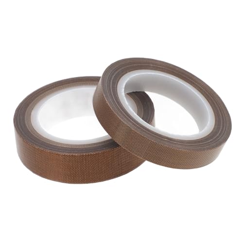 Zerodeko 2 Rollen Teflonband Handsiegelband Hochtemperaturband Dichtungsband für Vakuumierer PTFE-Band Isolierbänder Handvakuumierband Handsiegelbänder Dichtband Light Brown von Zerodeko