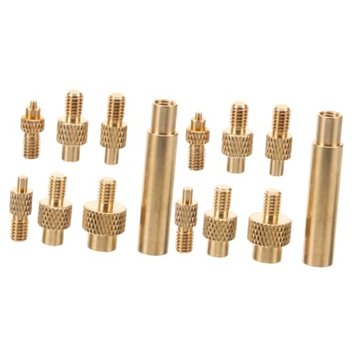 Zerodeko 2 Sätze Satz Mutterdruckkopf Einsätze Nuss mit Gewinde Faden werkzeug-set Werkzeug Set Gewindeeinsatz Werkzeug Einschraubwerkzeug Gewinde Rändelmuttern 3D-Druckerteil Golden von Zerodeko