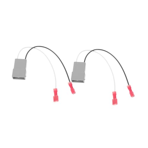 Zerodeko 2 Stück Auto Teil lautsprecher kabel konverter Ersatzkabelbaum Lautsprecherkabel auto versorgung ABS-Kunststoff Grau von Zerodeko