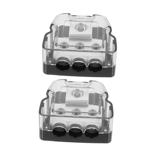 Zerodeko 2 Stück Splitter Splitter Box lautsprecher Kabelbox Erdungsverteilerblock Auto Stromverteilerblock Splitter für Car-Audio Verteiler-Verbindungsblöcke Zinklegierung von Zerodeko