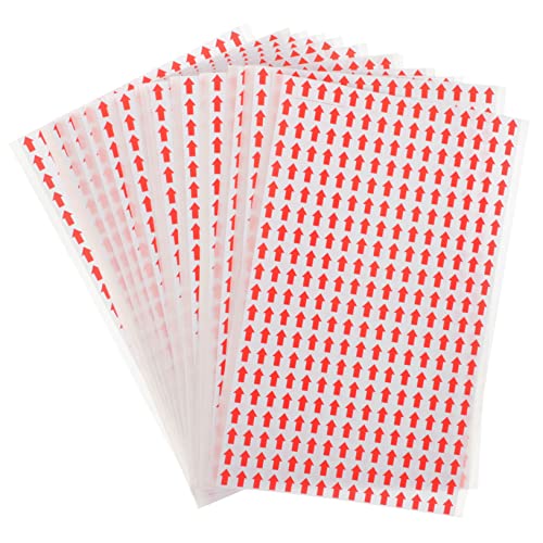 Zerodeko 20 Blatt Pfeiletikett farbig -Aufkleber Vinyl Richtungsschild-Aufkleber Multifunktionaler Markeraufkleber Pfeilaufkleber Indikator-Aufkleber Wegweiser zur Hochzeit Papier rot von Zerodeko