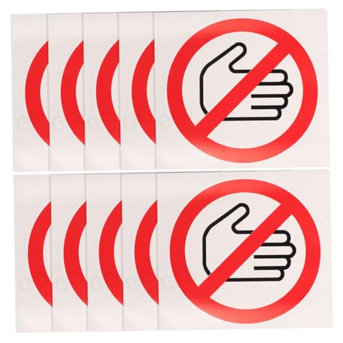 Zerodeko 20 Stück Sicherheitszeichen Aufkleber Berühren Sie Kein Zeichen Warnzeichen Sicherheitsschild Nicht Anfassen Warnschild Für Elektrozaun Achtung Zeichen Selbstklebendes Vinyl von Zerodeko