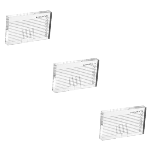 Zerodeko 3 Stück -Messung Herrscher Ausrichtung aufzeichnen Azimutinstrumente Höhenanzeige Gleitlineal Rekord -Kraftskala Plattenspieler-Stift -Werkzeug Acryl Transparent von Zerodeko