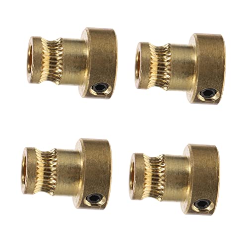 Zerodeko 4 Stück Extrusionsrad Aus Messing Antriebsrad Für 3d-drucker Getriebeextruder Für 3d Drucker Extruderräder Extruderrad Für 3d-drucker Vorschubrad Für 3d-drucker Futtermittel Golden von Zerodeko