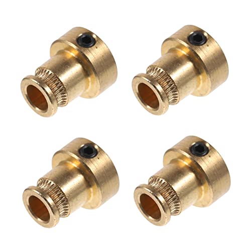Zerodeko 4 Stück Vorschubgetriebe Extruder Getriebe Extrusionsrad für Drucker Extruderräder 3d-drucker fütterung zahnrad Vorschubrad Extruderrad für 3D-Drucker Futtermittel Messing Golden von Zerodeko