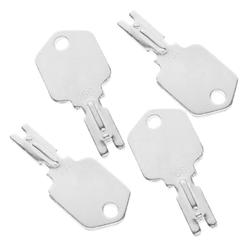 Zerodeko 4 Teiliges Set Gabelstaplerschlüssel Bau Ersatz Gabelstapler Gabelstapler Schwere Zündung Universalstarter Kompatible Kleine Schlüssel Gabelstapler Zubehör Eisen Silber von Zerodeko