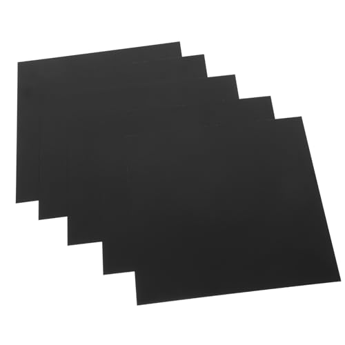 Zerodeko 5 Stück Aluminium schwarz eloxierte Aluminiumrohlinge leeres Türschild eloxiertes Aluminium leere Plaketten schwarze Metallplatte Plakettenrohlinge Black von Zerodeko