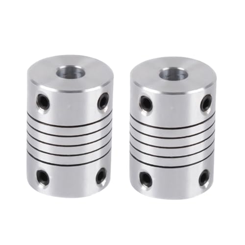 Zerodeko 5 Stücke Elastische Kupplung Drucker Koppler Montage Maschine Welle Zubehör Schrittmotor Encoder Silber von Zerodeko