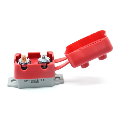 Zerodeko 50A Manueller Rücksetz Leistungsschalter mit Schutzabdeckung für Off Road Fahrzeuge und Spezielle Anwendungen für Volt Dc von Zerodeko