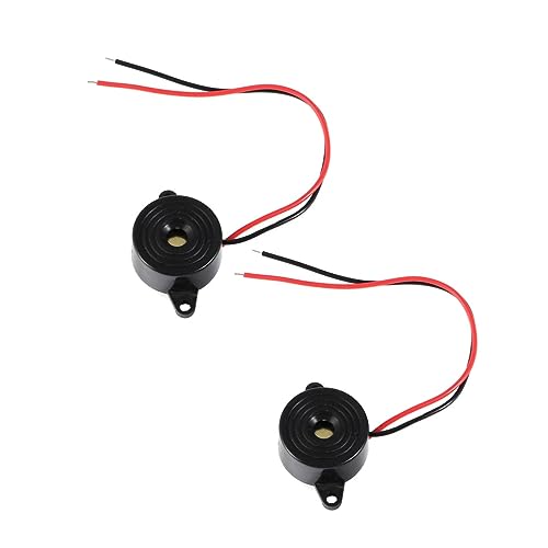 Zerodeko 6 Stück Summer Auto Tonalarm Piezo Scheiben Wandler Elektronische Warnglocken Piezoelektrischer Scheibentürsensor Alarm Piezo Piepser Piezoelektrischer Generator Autoalarm Schwarz von Zerodeko