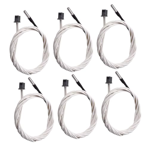 Zerodeko 6 Stück Thermistor Sensor Heizblock Thermistor 3D Drucker Thermistor Hot End Teile Hot End Widerstandsthermistor Für 3D Drucker Hot End Thermistor Gehäuse Edelstahlrohr von Zerodeko