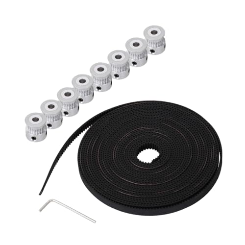 Zerodeko 8Pc 16 3D Drucker Teile Gürtel Taille Gürtel Timing Pulley Rad Zahnriemen Gt2 Gürtel Gt2 Rad von Zerodeko