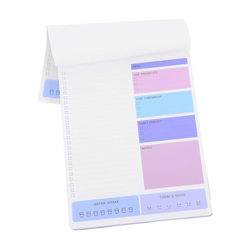 Zerodeko Notizbuch Pläne Abreißnotizblock bürobedarf Notizheft Praktischer Notizblock Erinnerungsnotiz Kleine Notizbilder Listet Notepad zu Listen Notepad abreißen Lernbedarf Papier Violett von Zerodeko