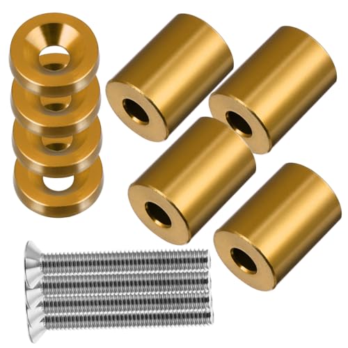 Zerodeko Spacer-Riser-Kit motorhaube autozubehör accessoires auto autoteile enteiset auto Auto-Verpackung geformt Universal- Haubenerhöhung Haubenbelüftungssteg Aluminiumlegierung Golden von Zerodeko