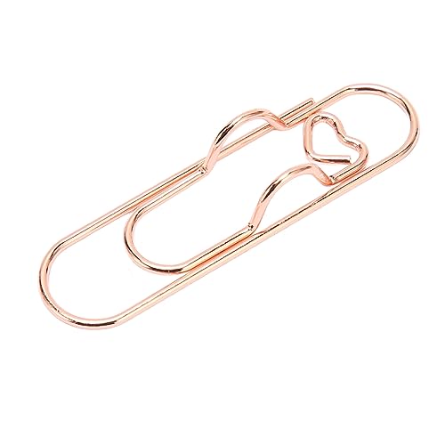 20 Stück Rose Gold Stift Clips Metall Lesezeichen Papier Clips und Stift Halter Bequemes Schreibwaren Werkzeug für Notebooks Stift Clips Metall Stift Halter Lesezeichen von Zerodis