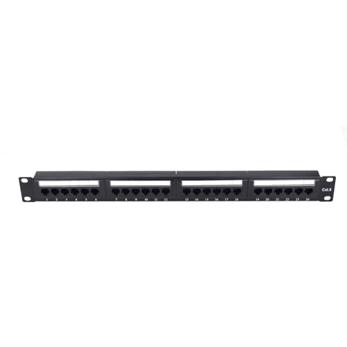 24 Port Cat6 Patch Panel Zuverlässiges Ethernet -Patch -Feld für Gigabit Switch, Einfache Kabelabschluss, für IT Profis 24 Port Cat6 Patch Panel Zuverlässiges Ethernet -Patch -Feld für Gigabit Switch, Einfache Kabelabschluss, für IT Profis von Zerodis
