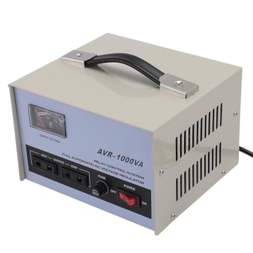 AC -Spannungsregler 1000W 1 Eingangsausgang 3 Universal Sockets Automatischer Spannungsstabilisator mit 2 Sicherung für die Normale Ausrüstungsverarbeitung (EU-Stecker) von Zerodis